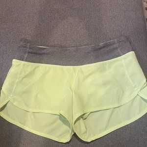Lululemon Speed Short 2.5" neon green